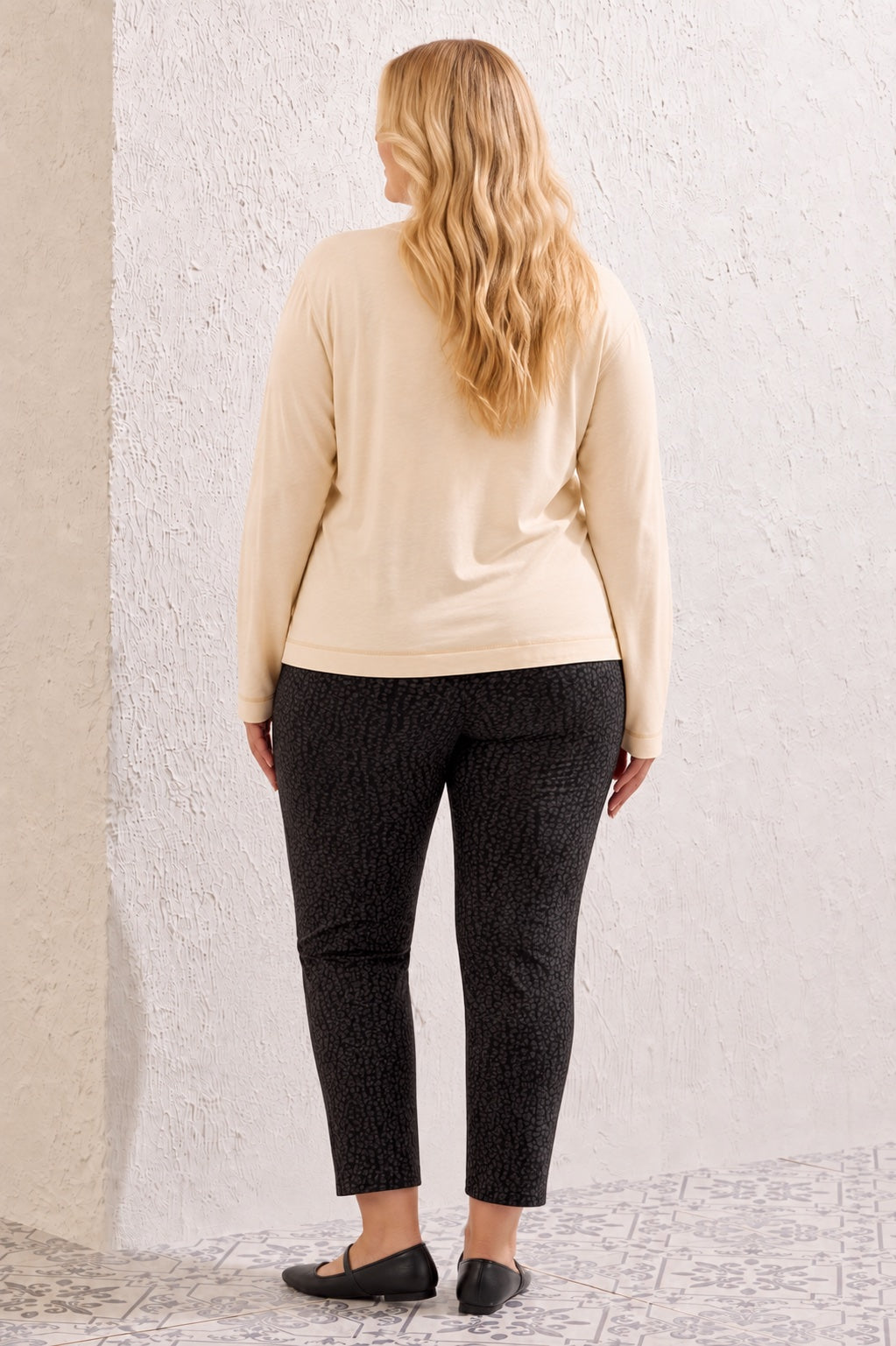 Tribal Long Sleeve V-Neck Top