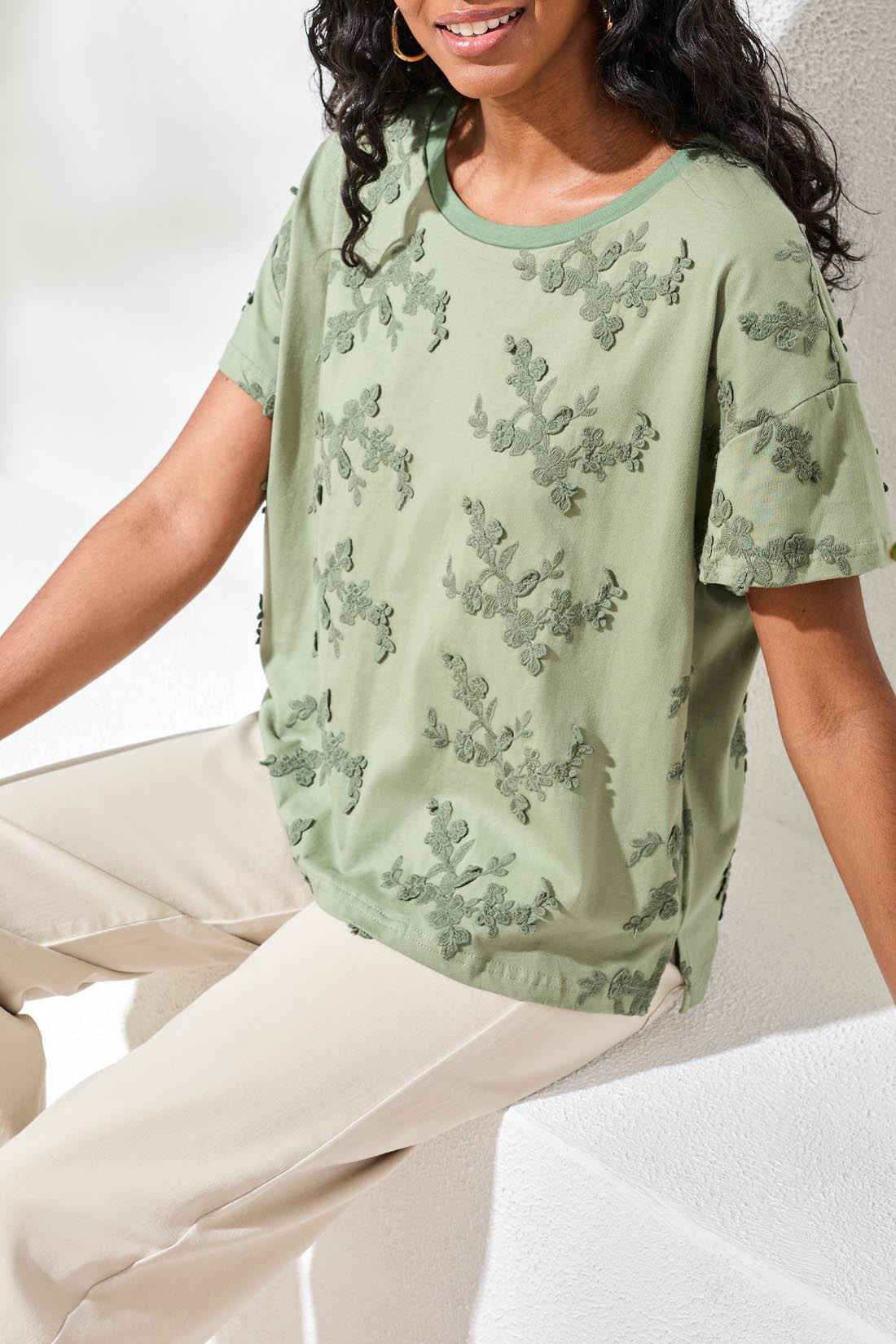 Tribal Short Sleeve Crew Top