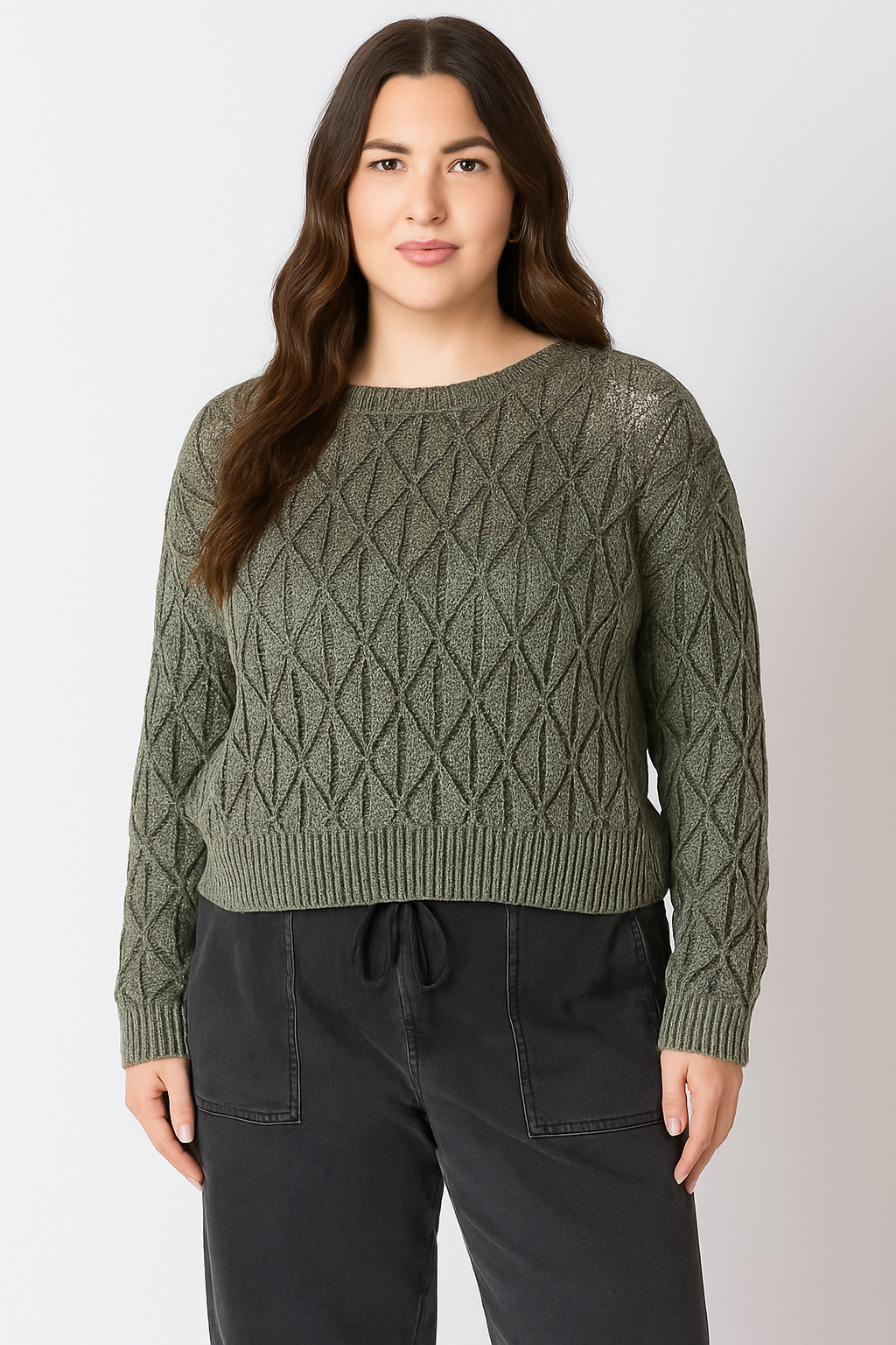 Dex Pointelle Crewneck Sweater