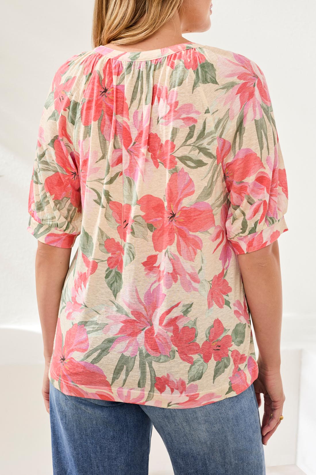 Tribal Elbow Sleeve Top