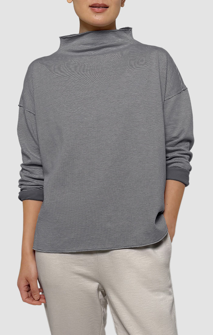 (Pre-Order) Eileen Fisher Funnel Neck Box Top