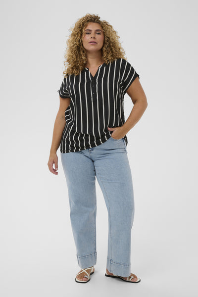 Kaffe Curve Sida Wing Sleeve Blouse