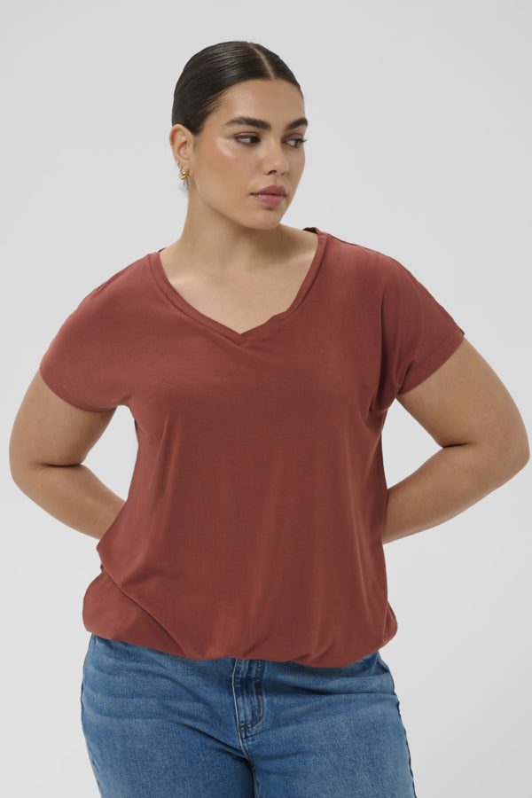 Kaffe Curve Jen V-Neck T-Shirt
