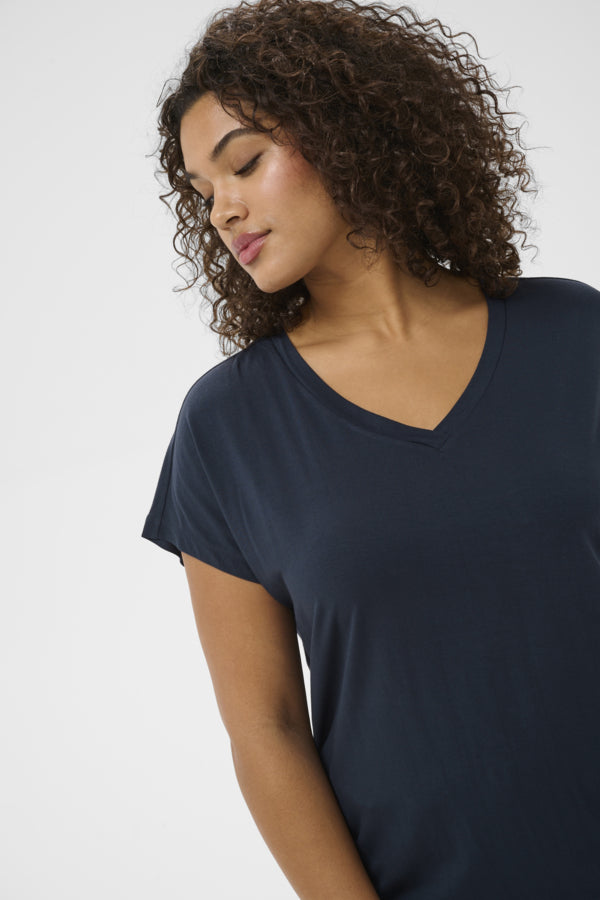 Kaffe Curve Jen V-Neck T-Shirt