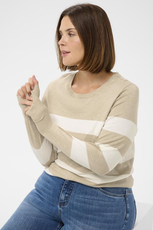 Kaffe Curve Lizzy Striped Knit Pullover
