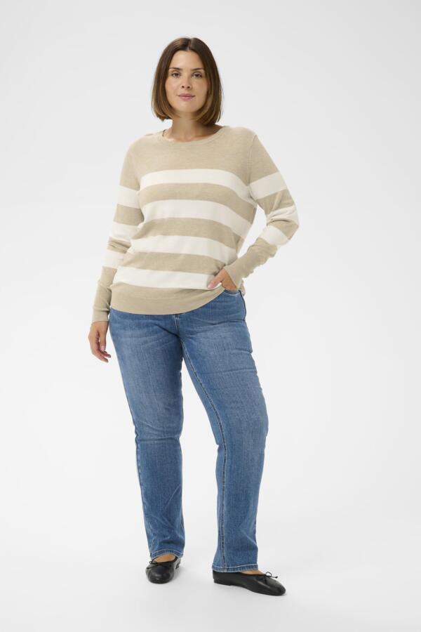 Kaffe Curve Lizzy Striped Knit Pullover