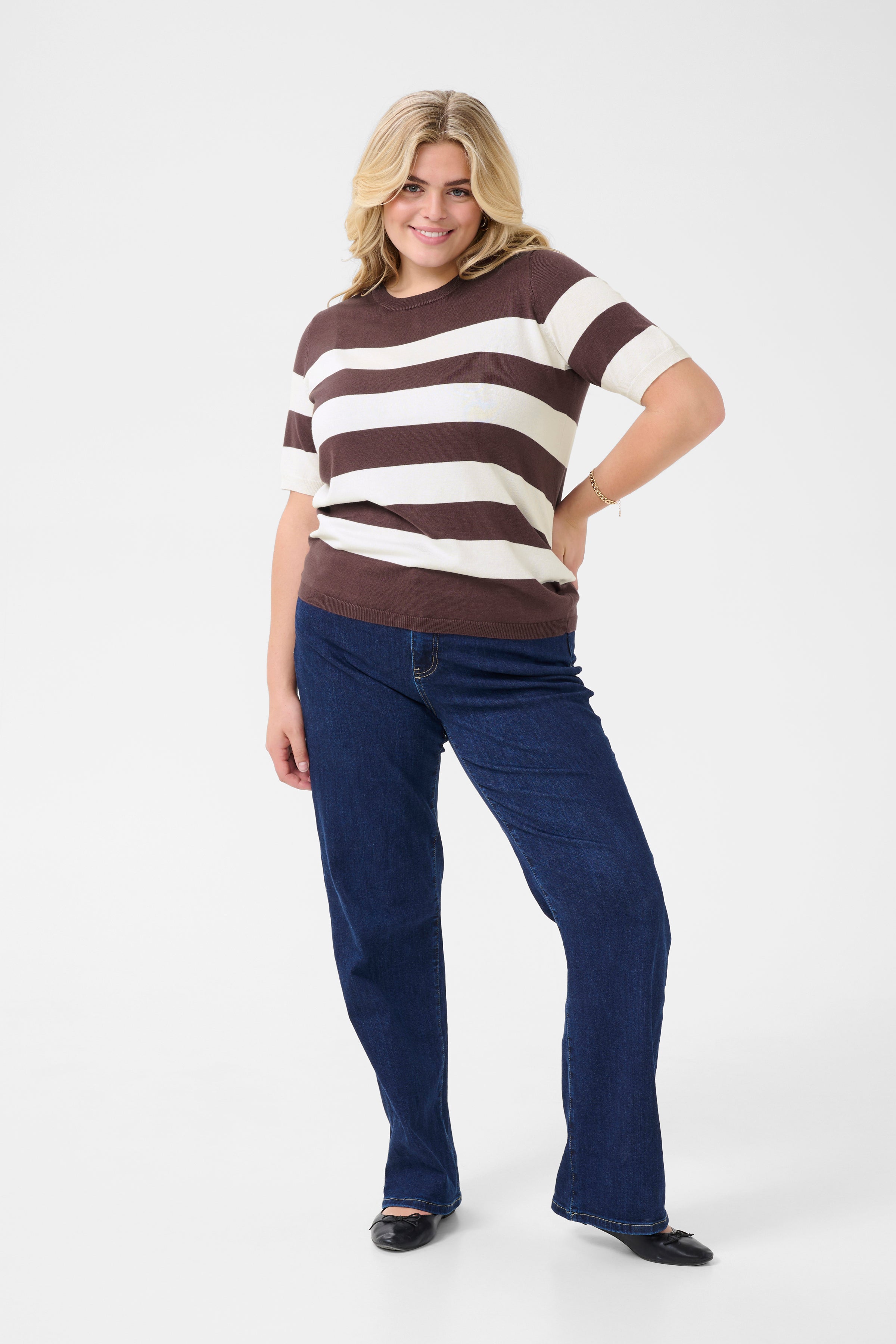 Kaffe Curve Lizzy Striped Pullover