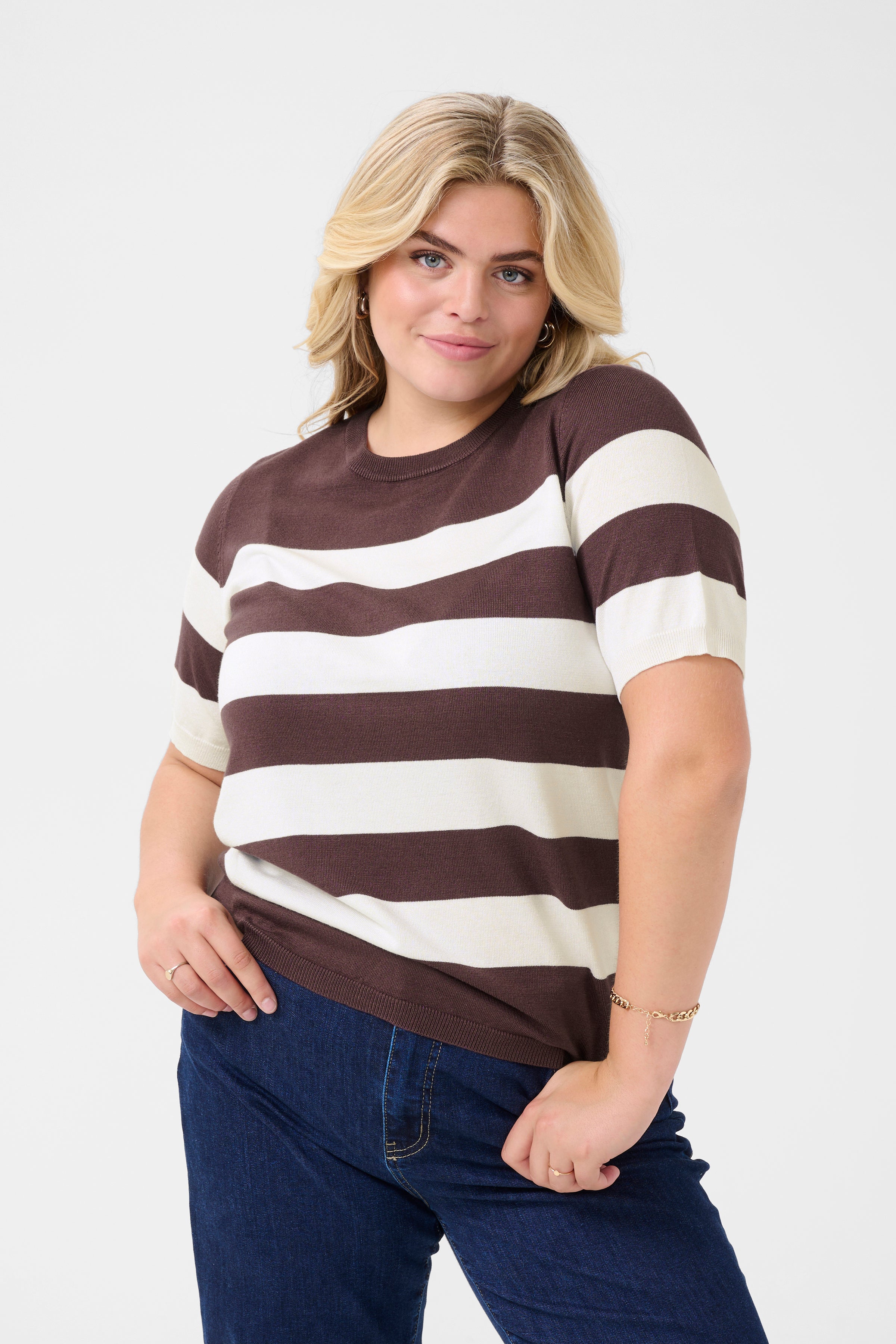Kaffe Curve Lizzy Striped Pullover
