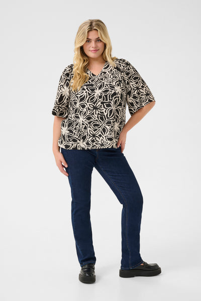 Kaffe Curve Haliah Flared Blouse