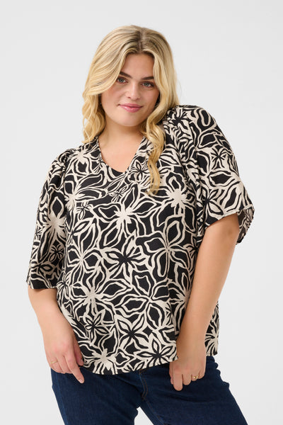 Kaffe Curve Haliah Flared Blouse