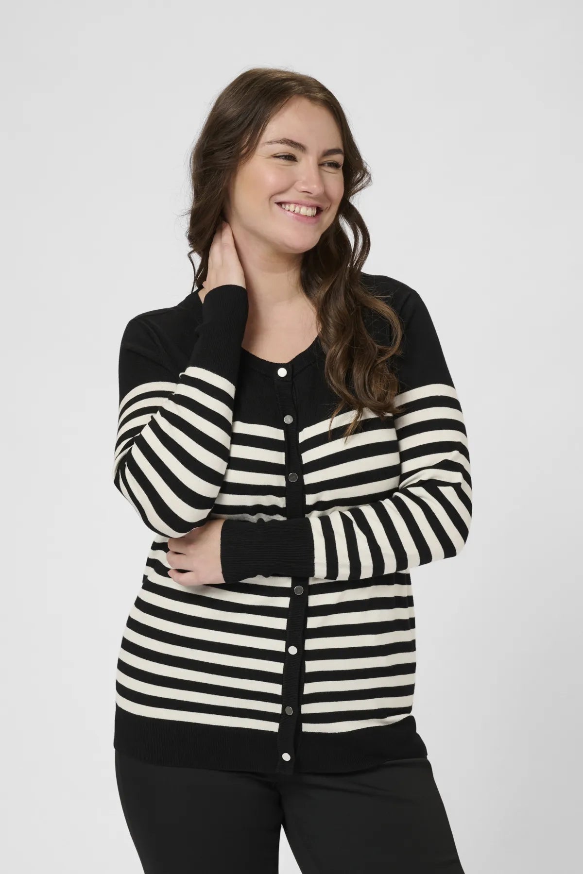 Kaffe Curve Lizzy Stripe Cardi