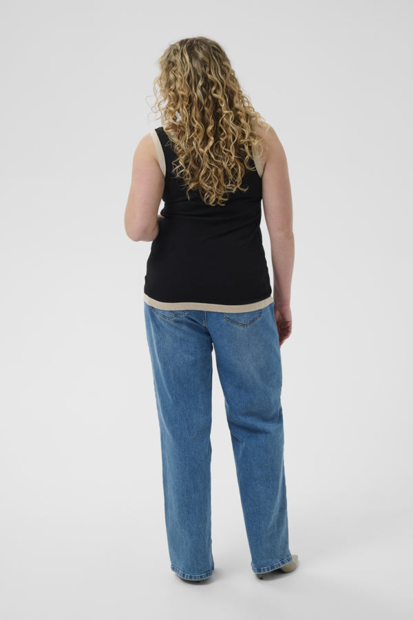 Kaffe Lizzy Contrast Knit Top