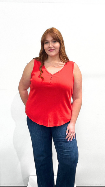 Tribal Henley Tank Top
