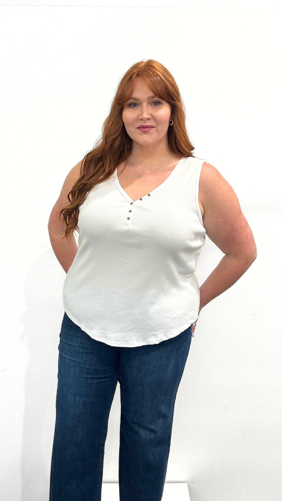 Tribal Henley Tank Top