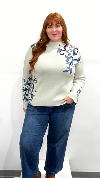 Tribal Funnel Neck Sweater