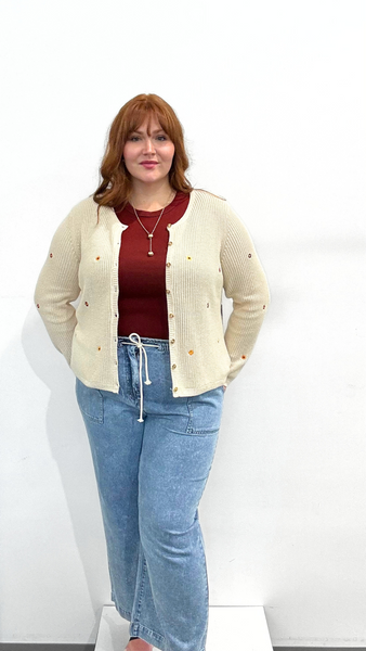 Dex Embroidered Cardigan