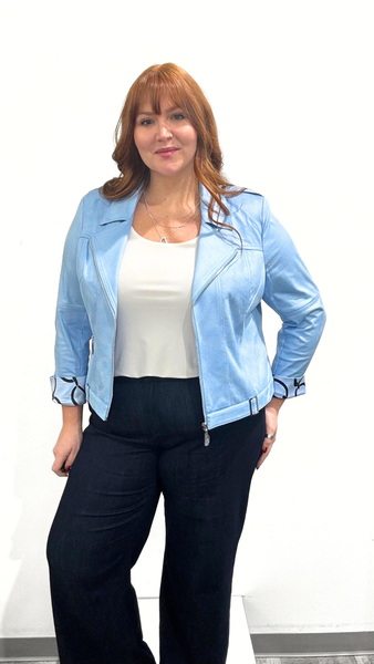 Joseph Ribkoff Faux Suede Fitted Jacket