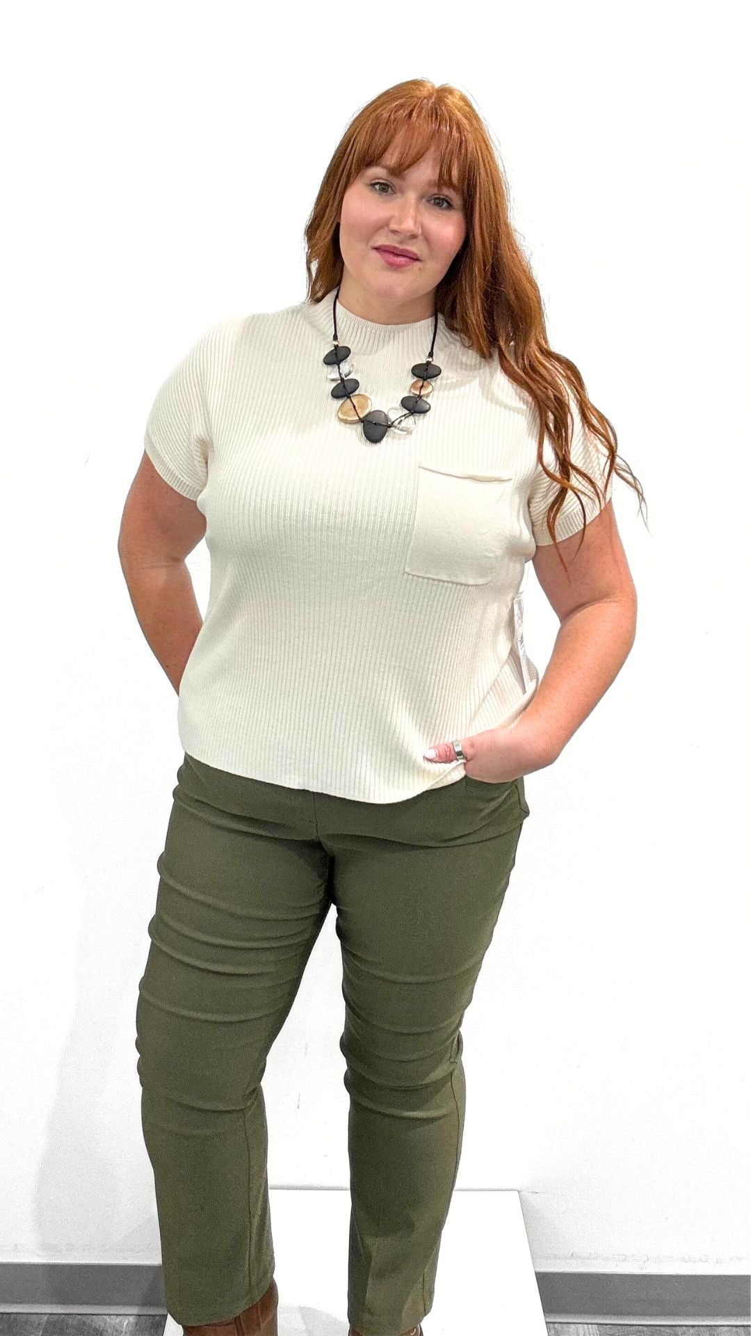 Tribal Short Sleeve Dolman Sweater