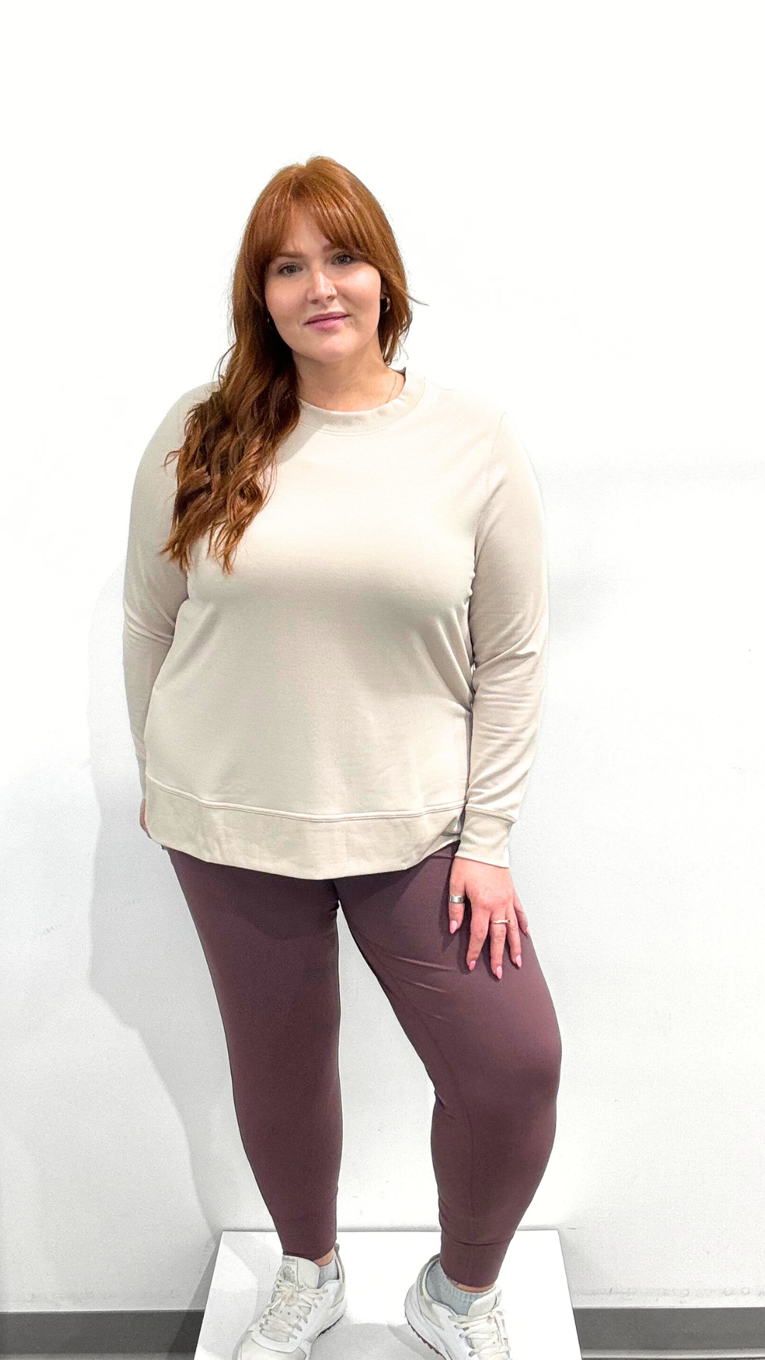 MPG Serene Brushed Side Split Relaxed Pullover