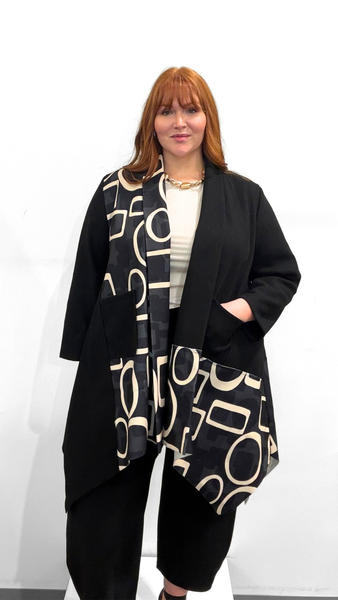 Marie La Lune Geo Print Cardigan