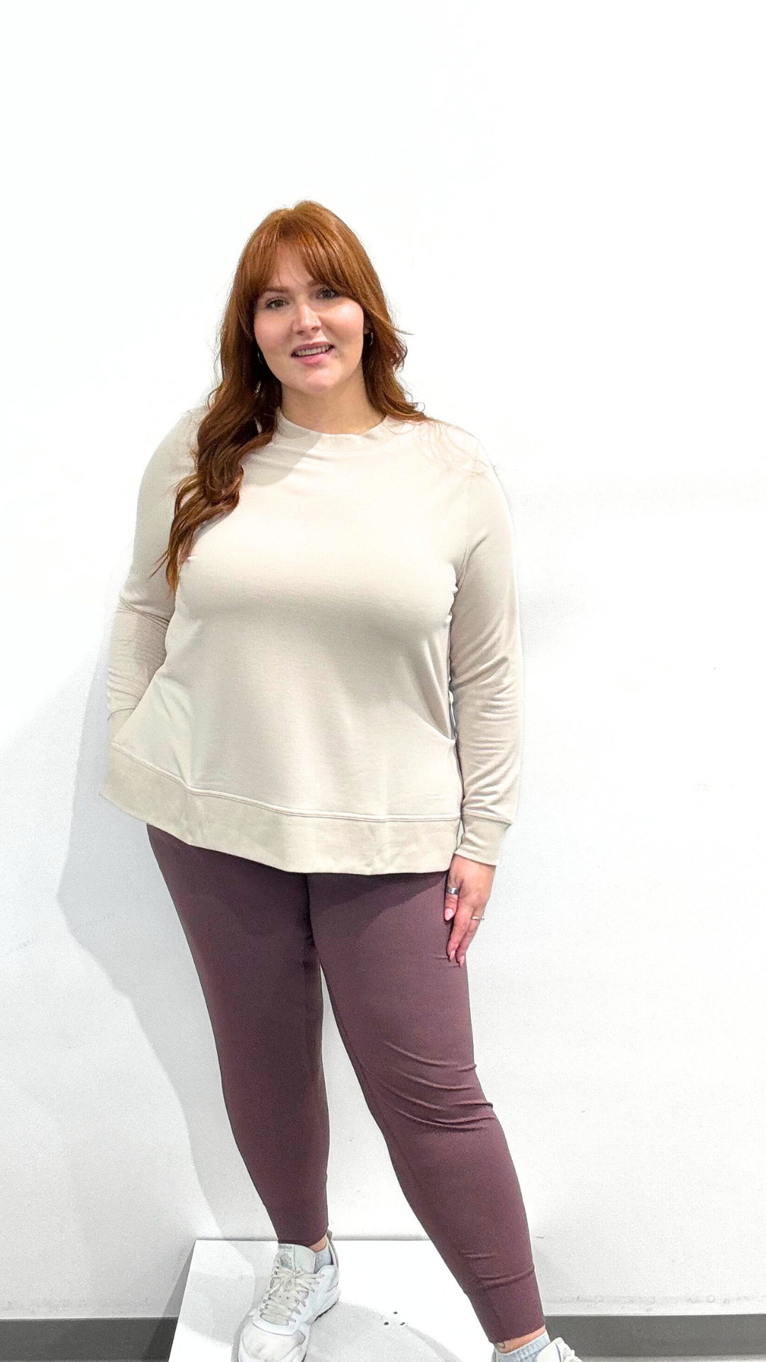 MPG Serene Brushed Side Split Relaxed Pullover