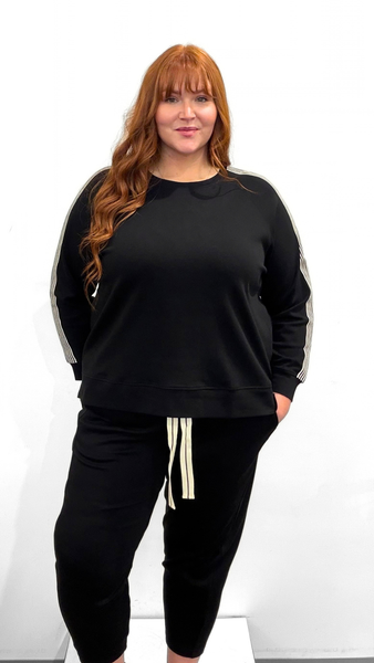 Tirelli Stripe Sleeve Sweater