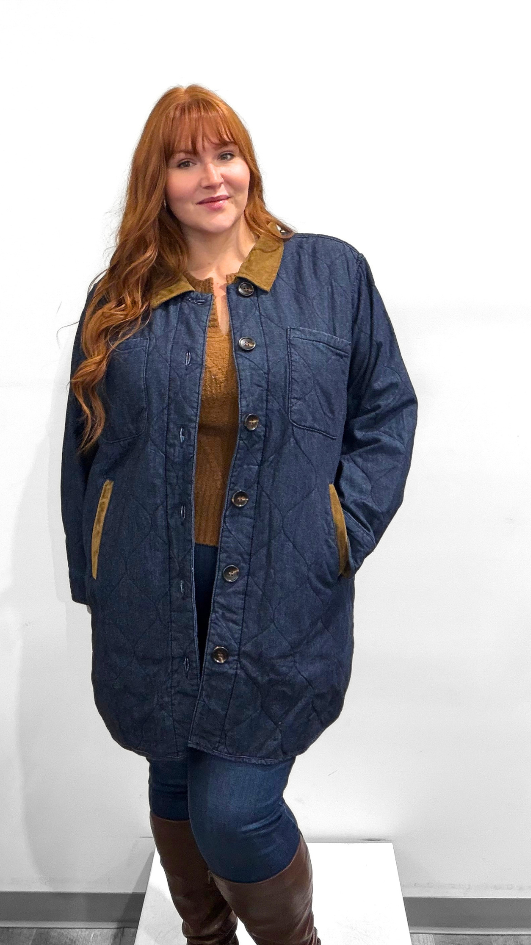 Tribal Quilted Denim Jacket