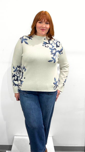 Tribal Funnel Neck Sweater