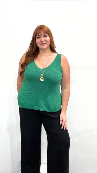 Tribal Sleeveless V-Neck Sweater