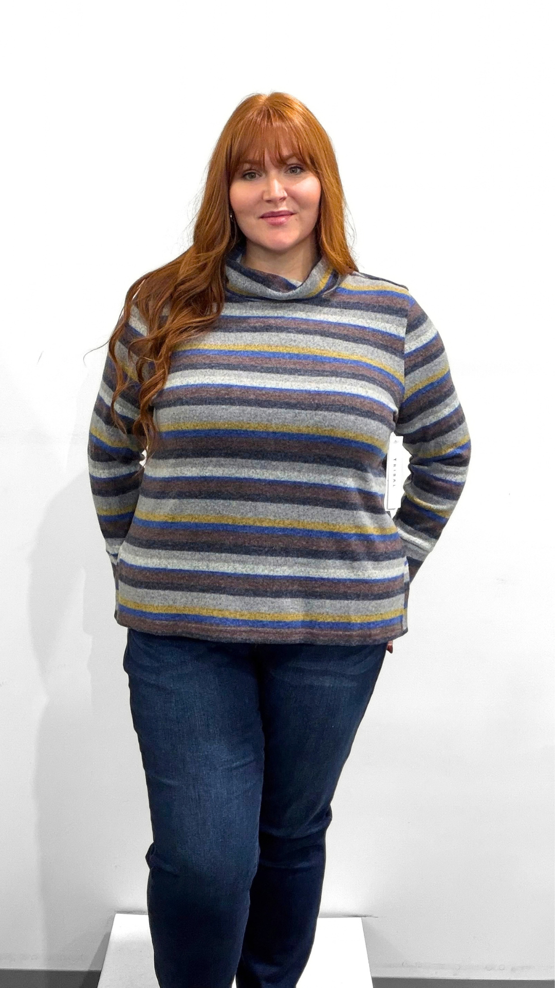 Tribal Funnel Neck Top