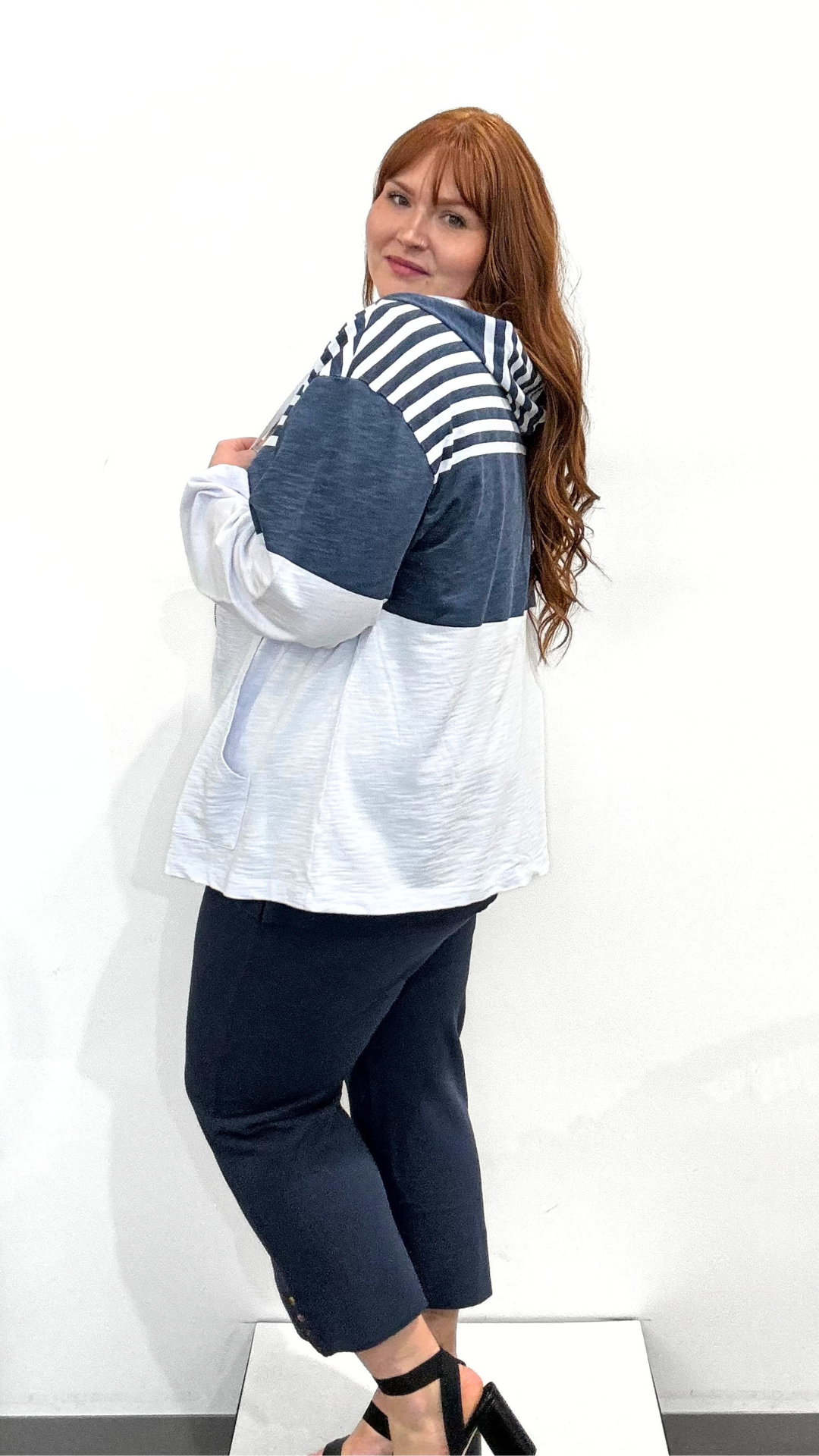 Wild Palms Long Sleeve Colour Block Hoodie