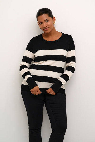 Kaffe Curve Lizzy Striped Knit Pullover