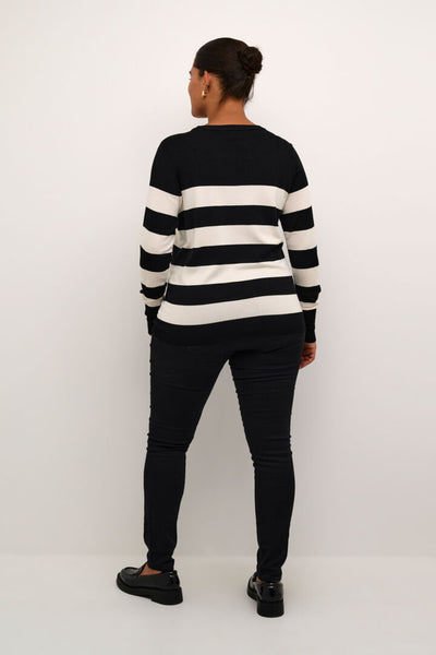 Kaffe Curve Lizzy Striped Knit Pullover