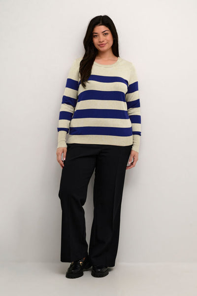 Kaffe Curve Lizzy Striped Knit Pullover