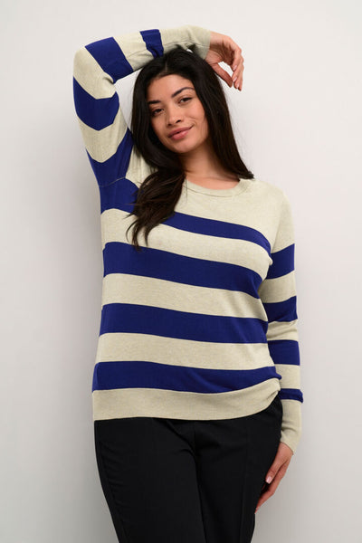 Kaffe Curve Lizzy Striped Knit Pullover