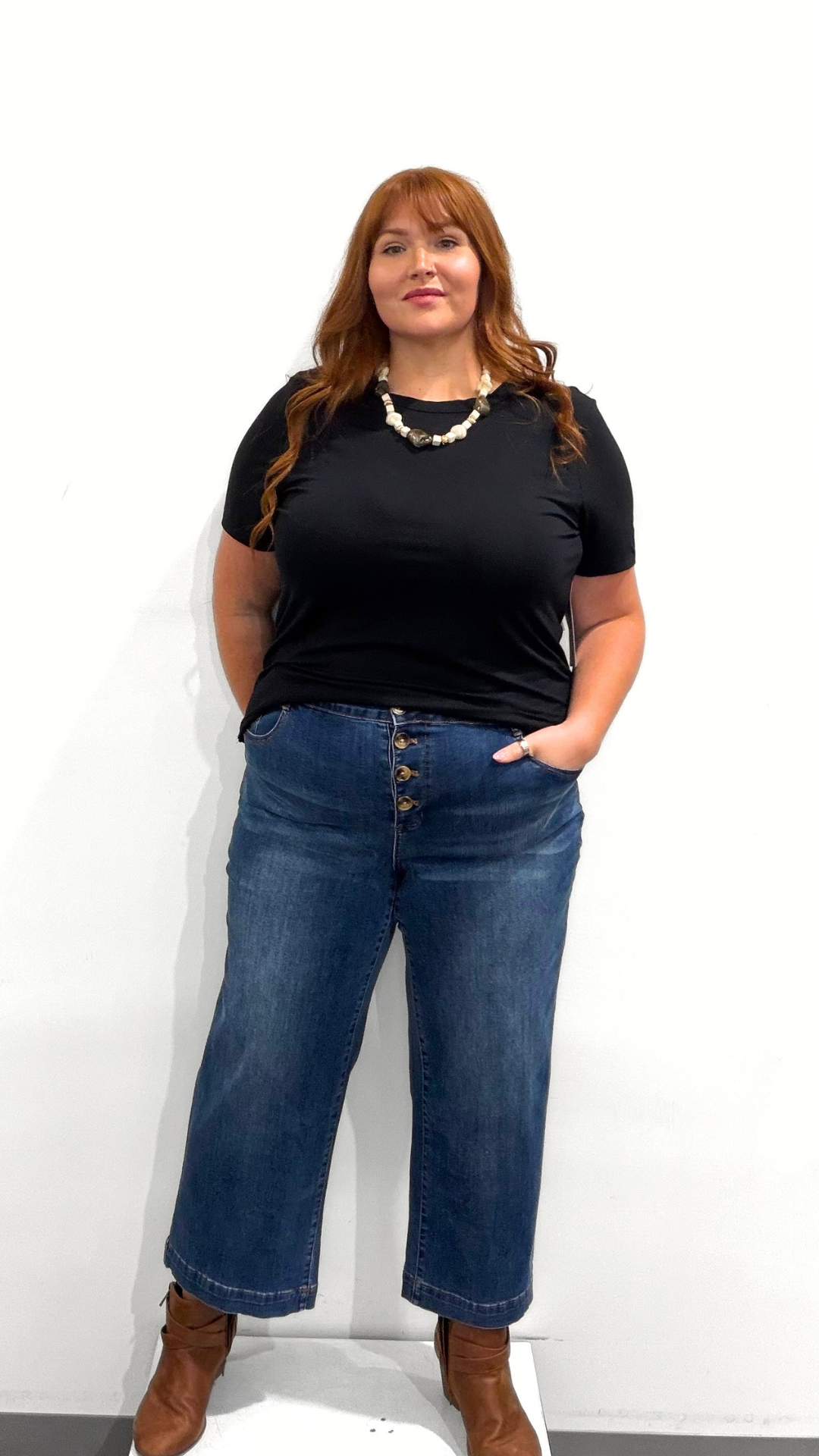 Tribal Audrey Button Fly Denim Jeans