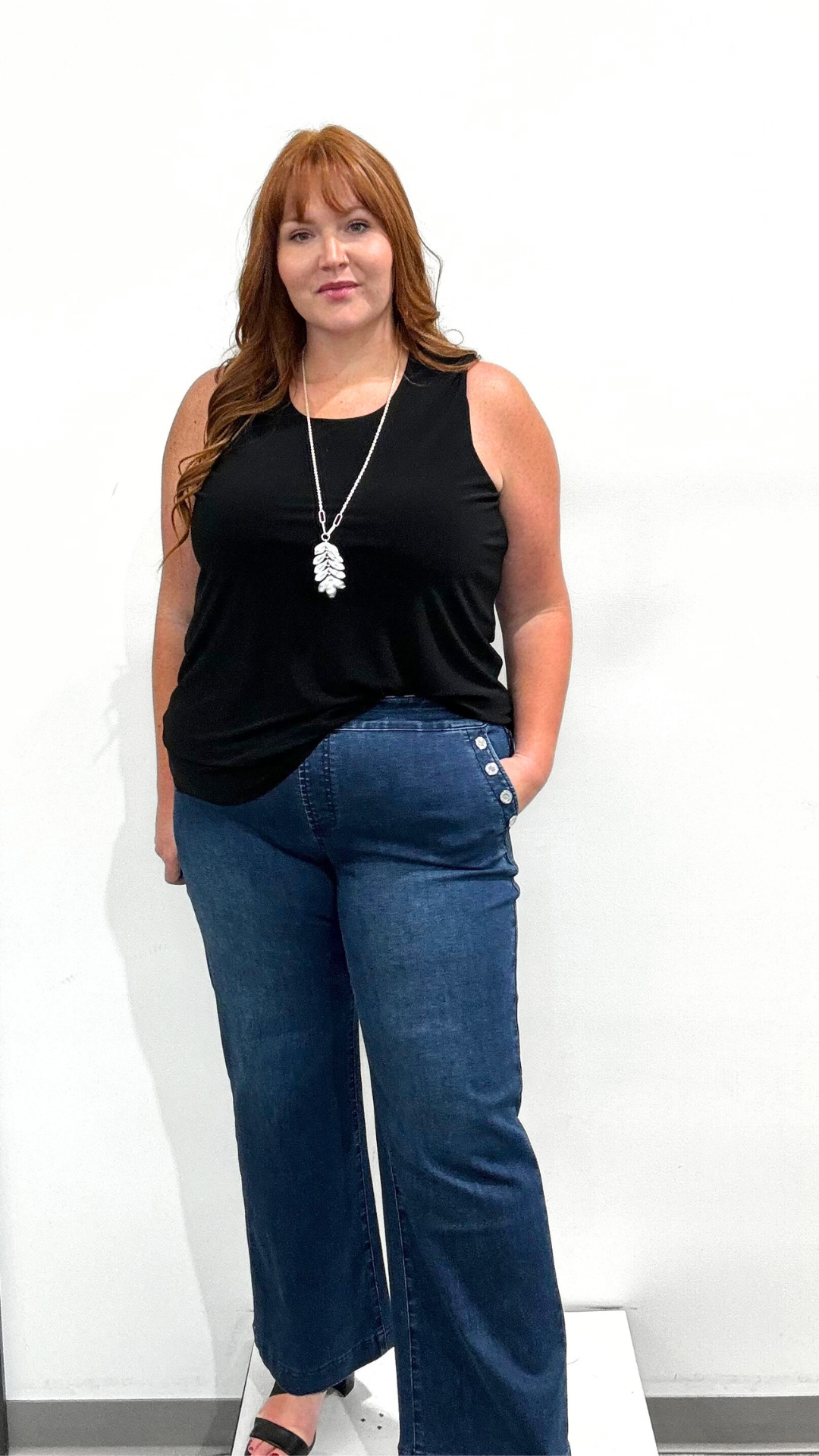 Joseph Ribkoff Wide Leg Pull On Jean