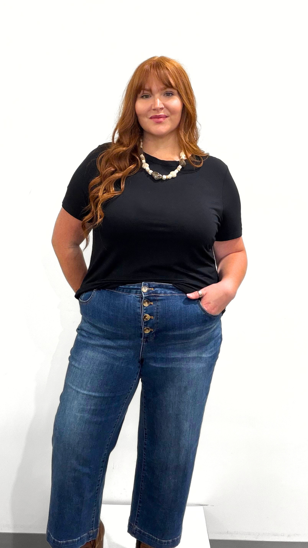 Tribal Audrey Button Fly Denim Jeans