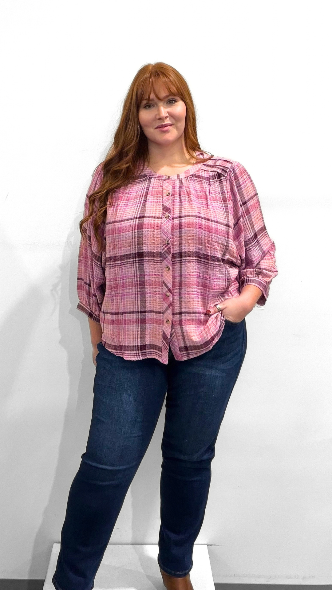 Tribal Plaid Blouse