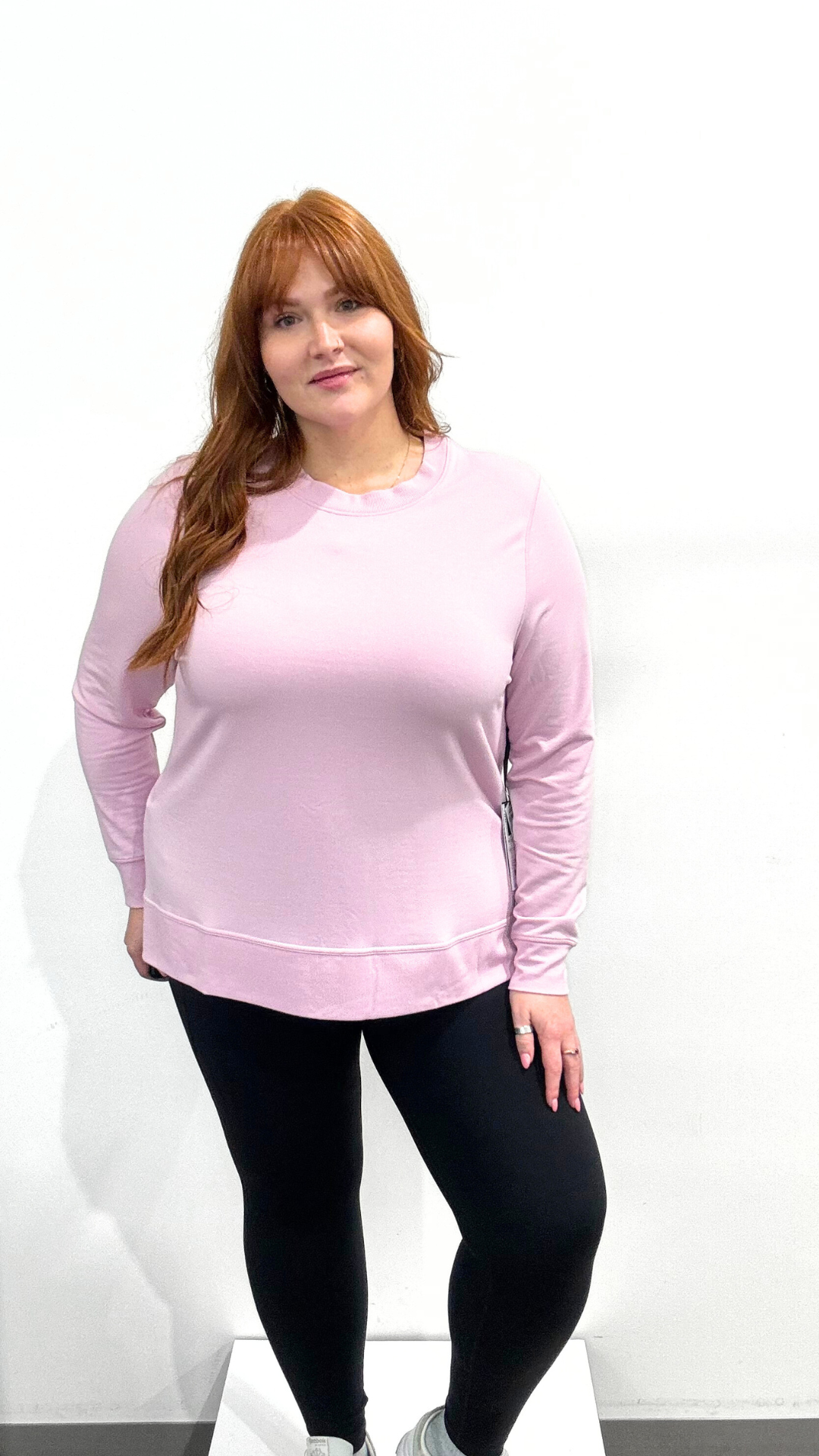 MPG Serene Brushed Side Slit Relaxed Pullover