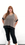 Joseph Ribkoff Silky Knit And Mesh Trapeze Top With Contrast Cuffs
