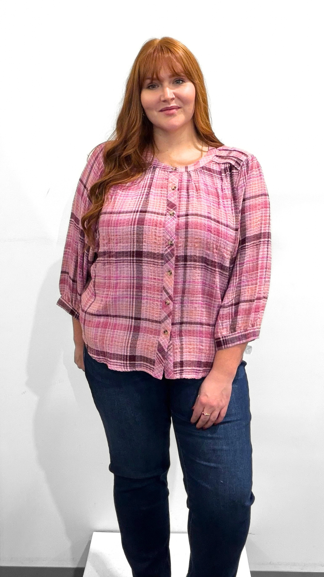 Tribal Plaid Blouse
