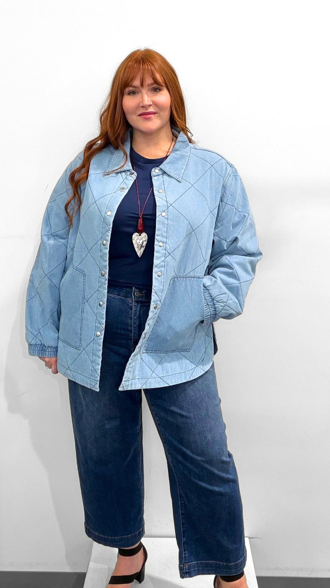 Tribal Denim Quilted Jacket
