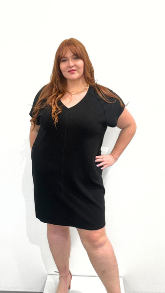 Tribal Short Sleeve V-Neck Dress