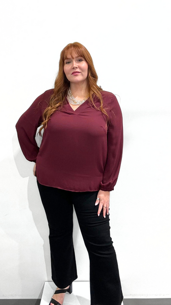 Mat V-Neck Blouse