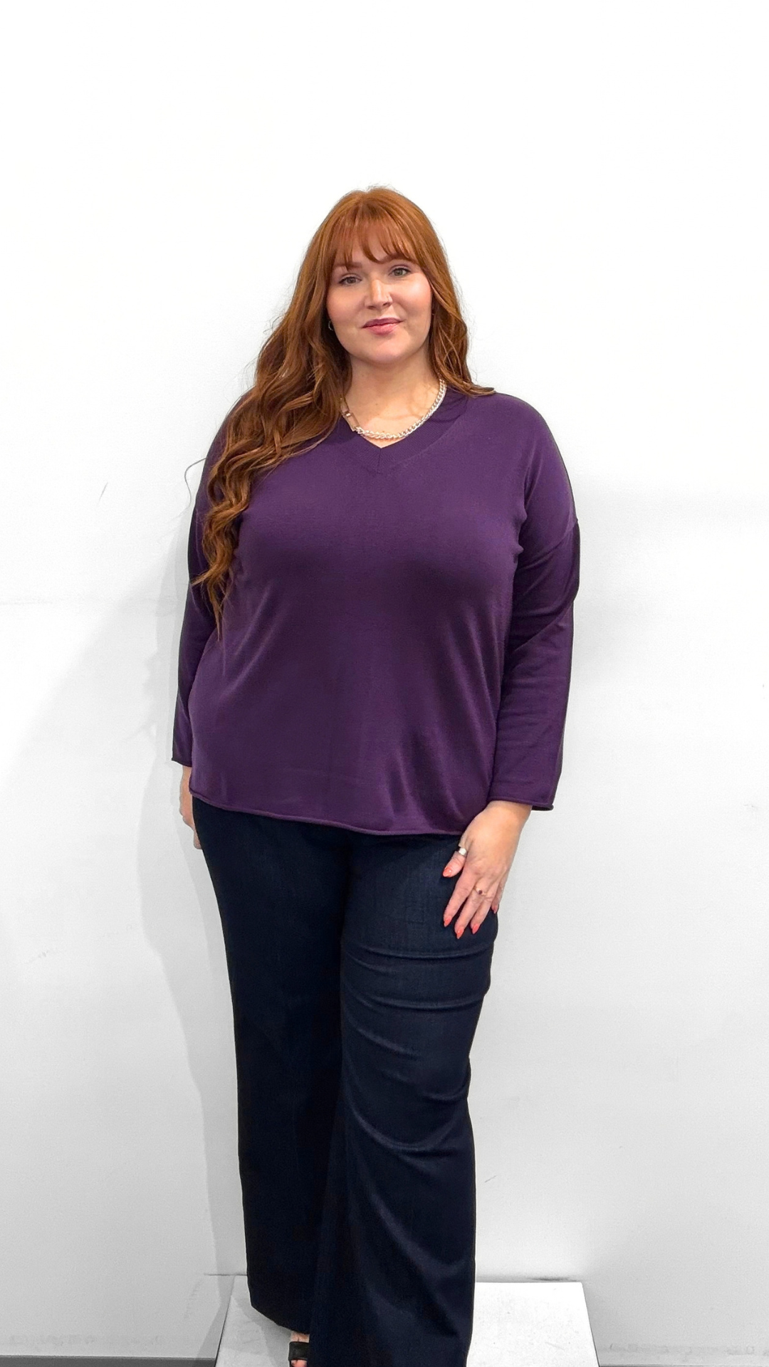 Mat V-neck Sweater