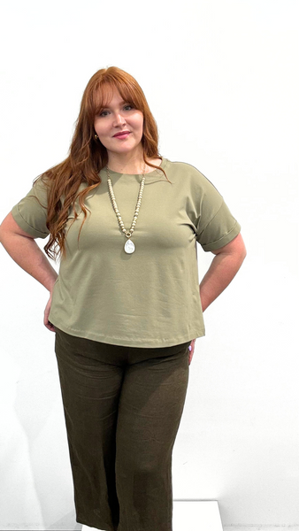 Eileen Fisher Crew Neck Boxy Tee