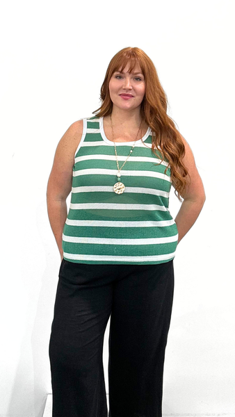 Tribal Sleeveless Stripe Tank