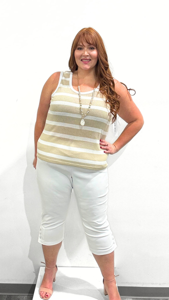 Tribal Stripe Sleeveless Top