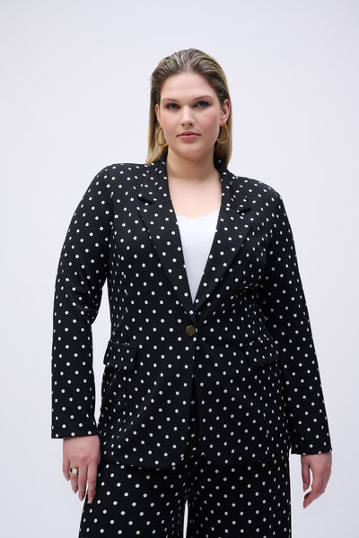 Joseph Ribkoff Dot Boxy Blazer